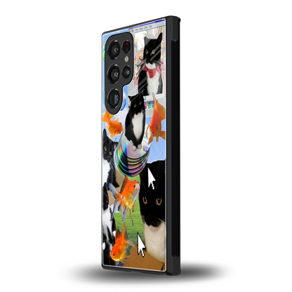 Techno Kitties samsung galaxy s24 ultra mobile cover | shockproof glass phone case