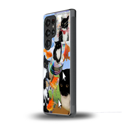 Techno Kitties samsung galaxy s25 ultra mobile cover | shockproof glass phone case