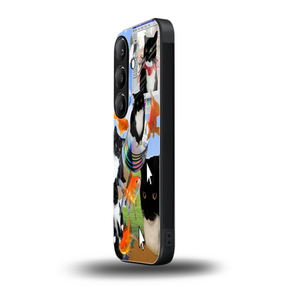 Techno Kitties samsung galaxy s24 mobile cover | shockproof glass phone case
