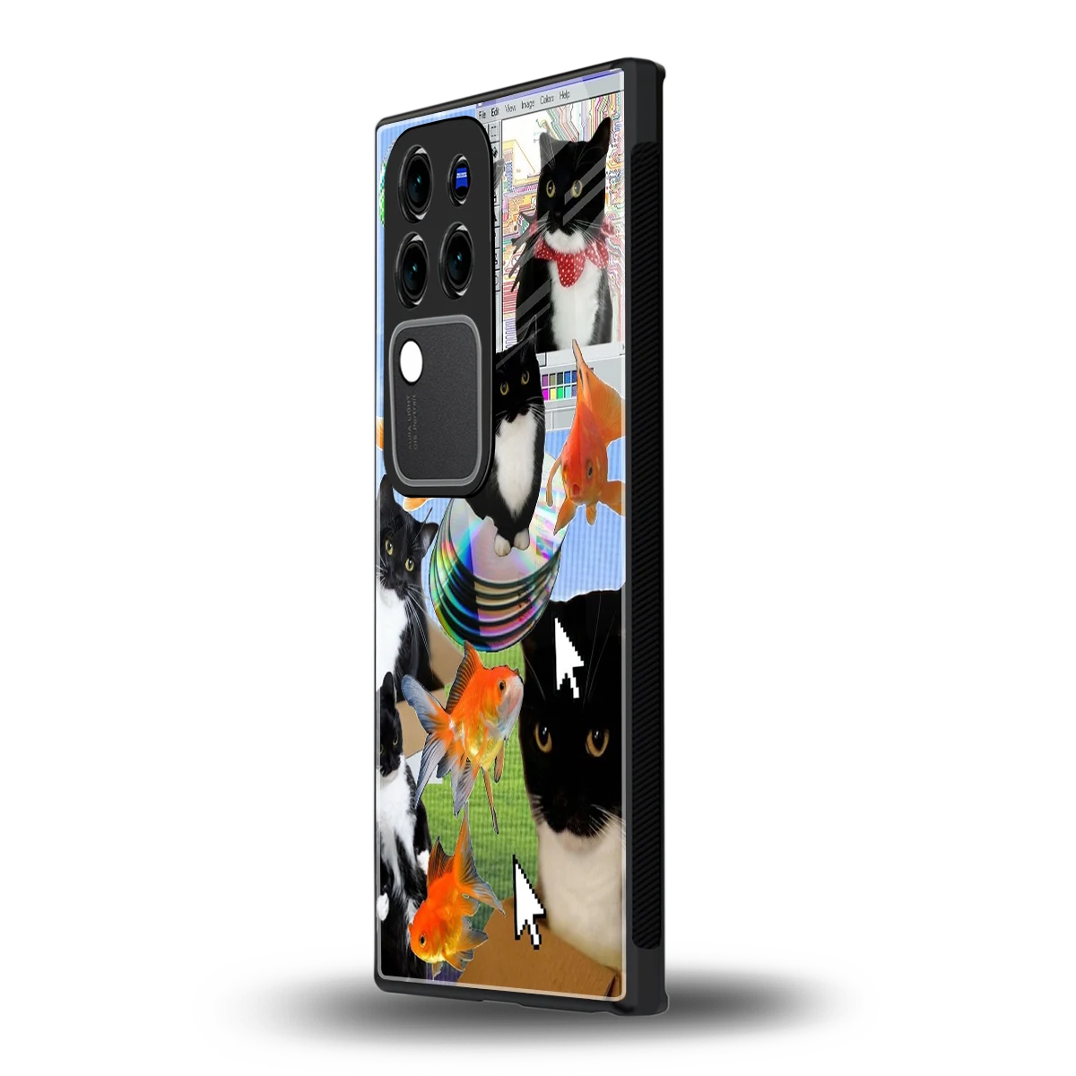 Techno Kittiesvivo v30 pro mobile cover | shockproof glass phone case