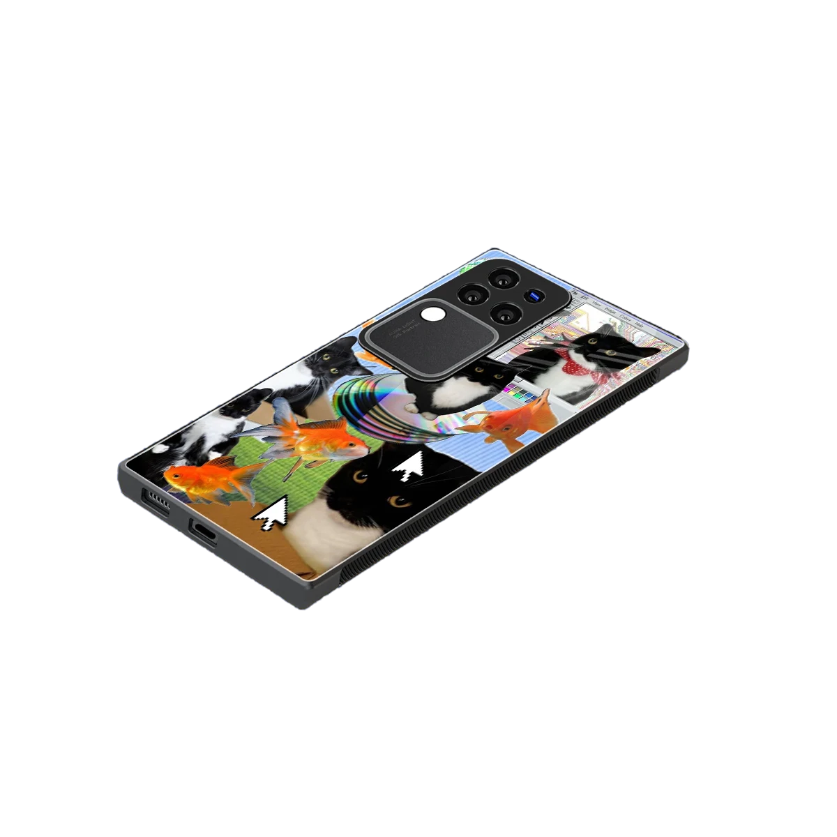 Techno Kitties stylish phone case forvivo v30 pro | glossy glass and slim fit
