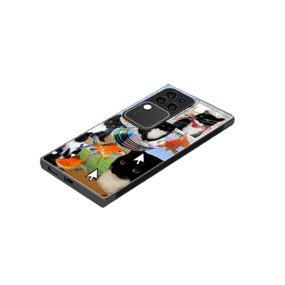 Techno Kitties stylish phone case forvivo v30 pro | glossy glass and slim fit