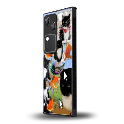 Techno Kitties vivo v30 mobile cover | shockproof glass phone case