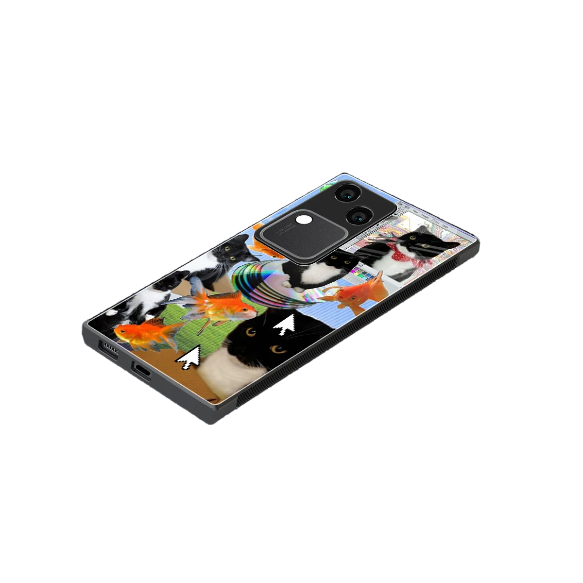 Techno Kitties stylish phone case for vivo v30 | glossy glass and slim fit