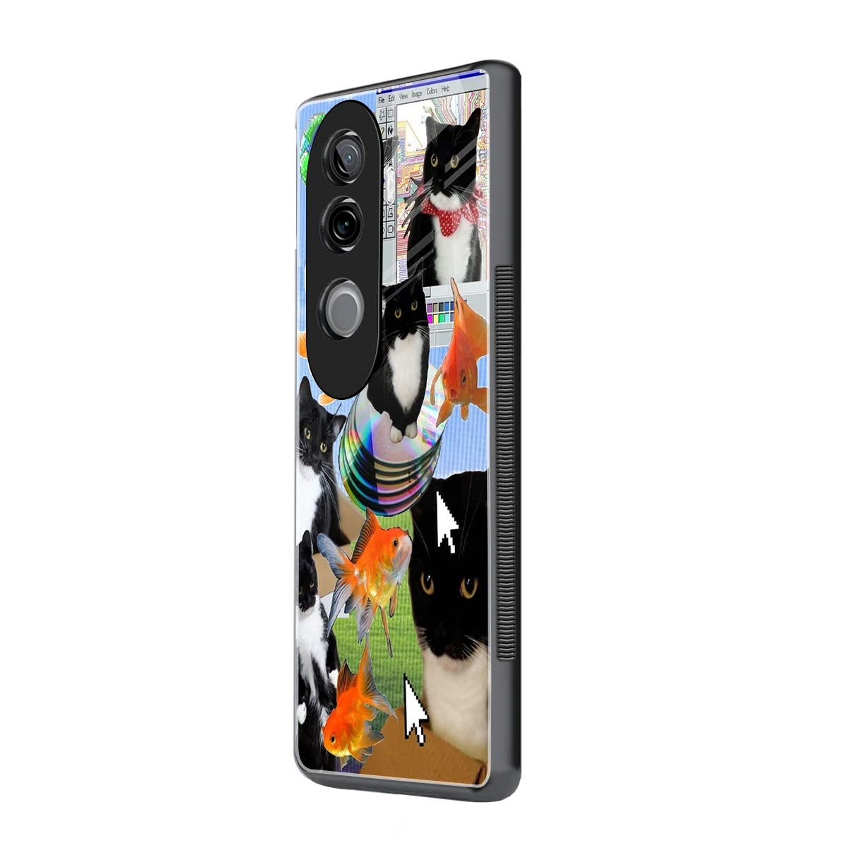 Techno Kitties vivo v40e mobile cover | shockproof glass phone case