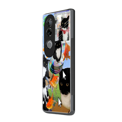 Techno Kitties vivo v40e mobile cover | shockproof glass phone case