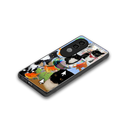 Techno Kitties stylish phone case for vivo v40e | glossy glass and slim fit