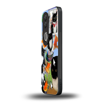 Techno Kitties vivo v50 mobile cover | shockproof glass phone case