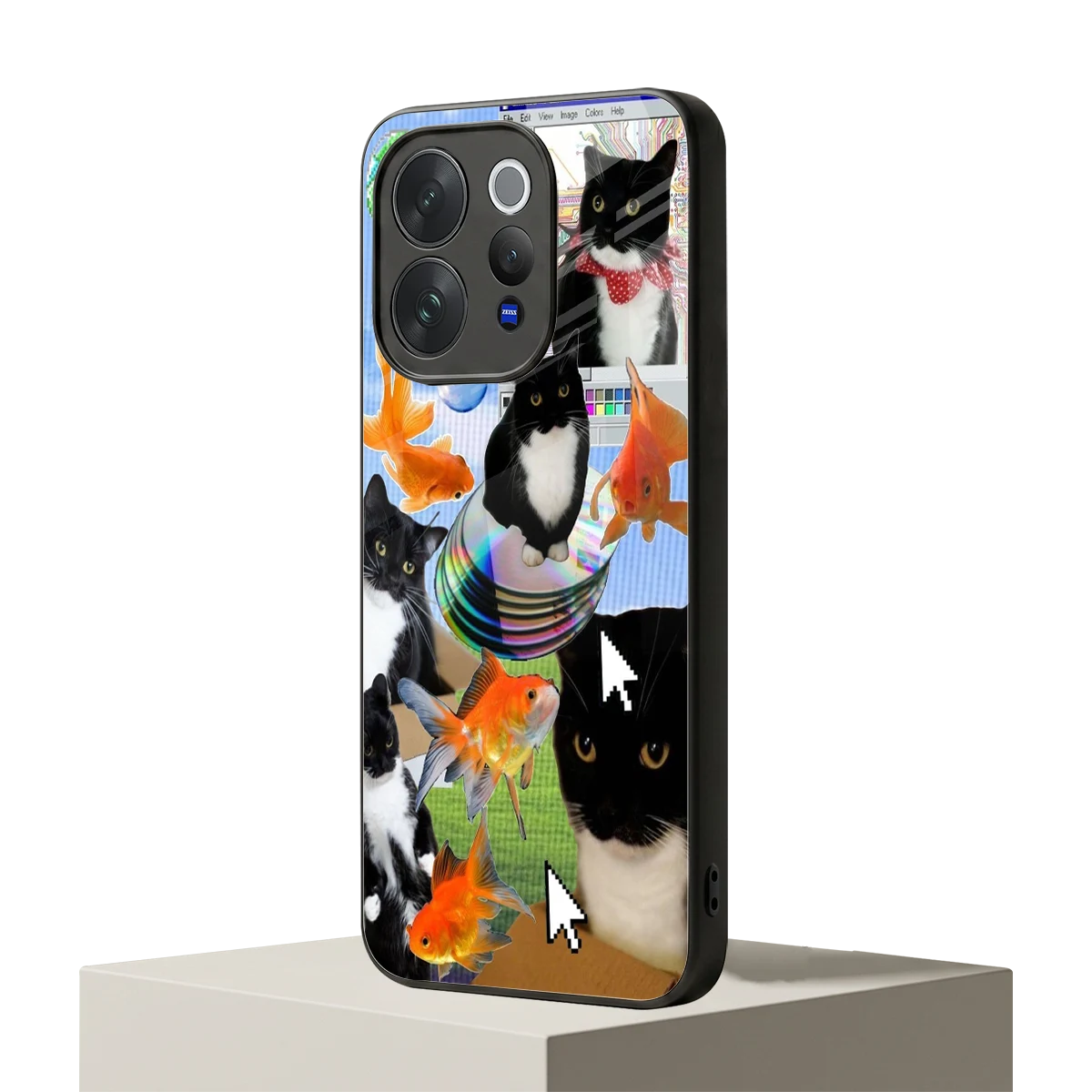 Techno Kitties vivo v70 elite mobile cover | shockproof glass phone case