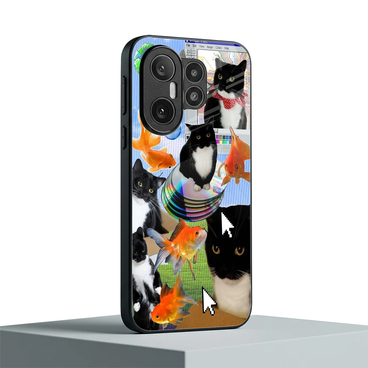 Techno Kitties vivo x200 fe mobile cover | shockproof glass phone case