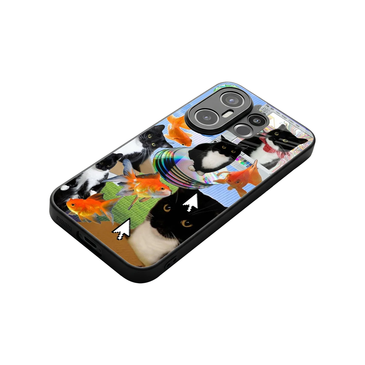 Techno Kitties stylish phone case for vivo x200 fe | glossy glass and slim fit