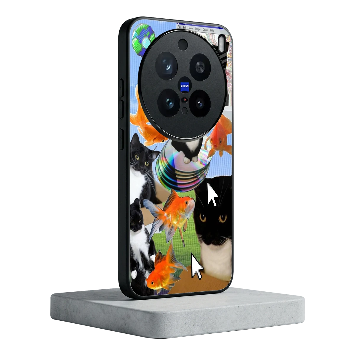 Techno Kitties vivo x200 pro mobile cover | shockproof glass phone case