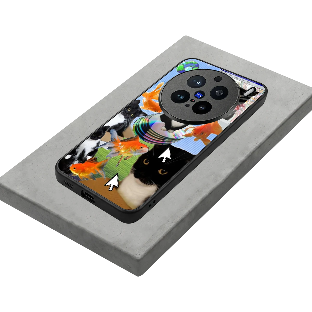 Techno Kitties stylish phone case for vivo x200 pro | glossy glass and slim fit