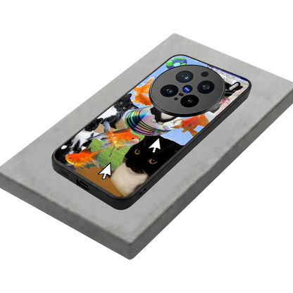 Techno Kitties stylish phone case for vivo x200 pro | glossy glass and slim fit
