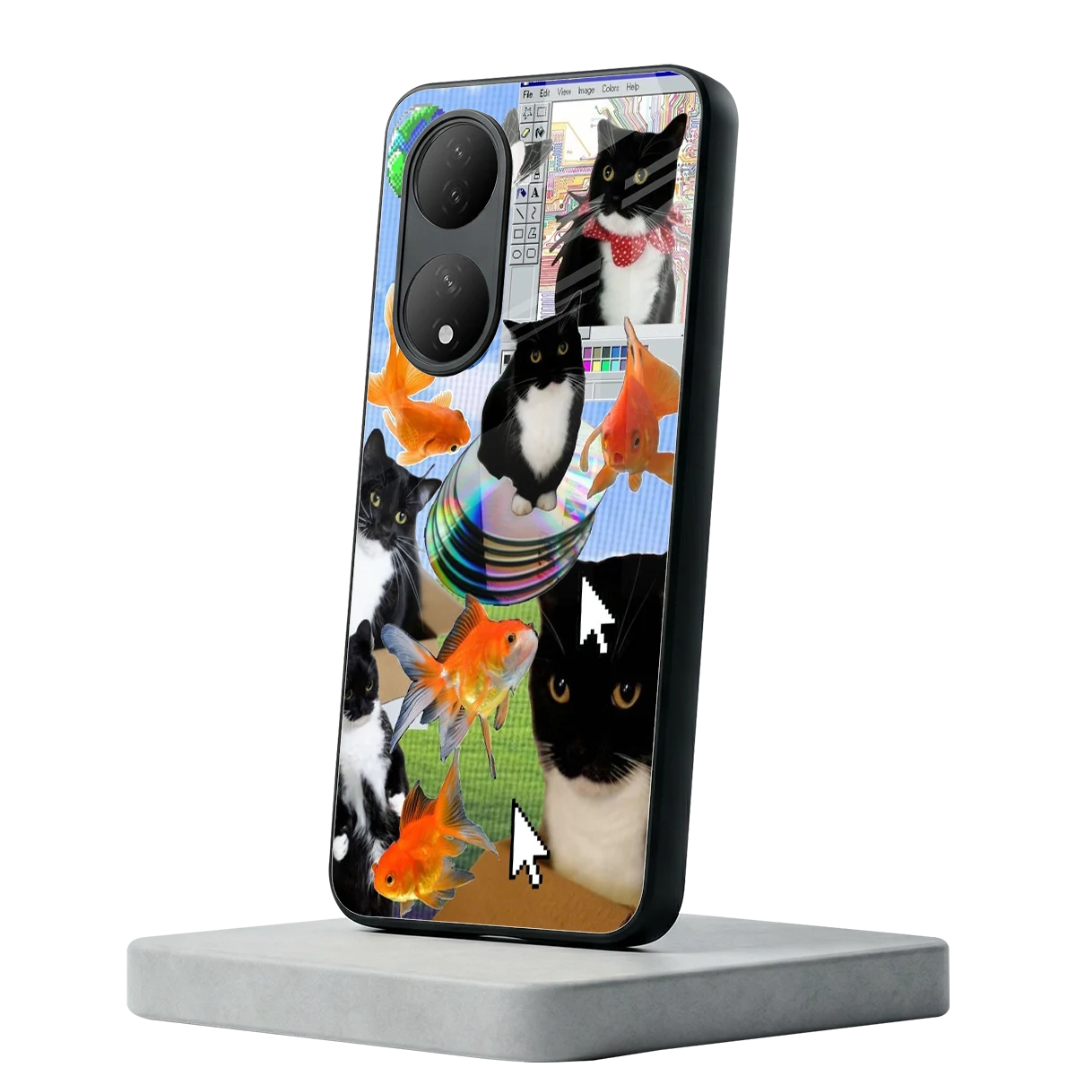 Techno Kitties Vivo-y100 mobile cover | shockproof glass phone case