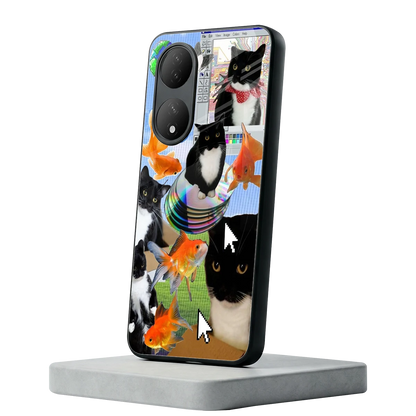 Techno Kitties Vivo-y100 mobile cover | shockproof glass phone case
