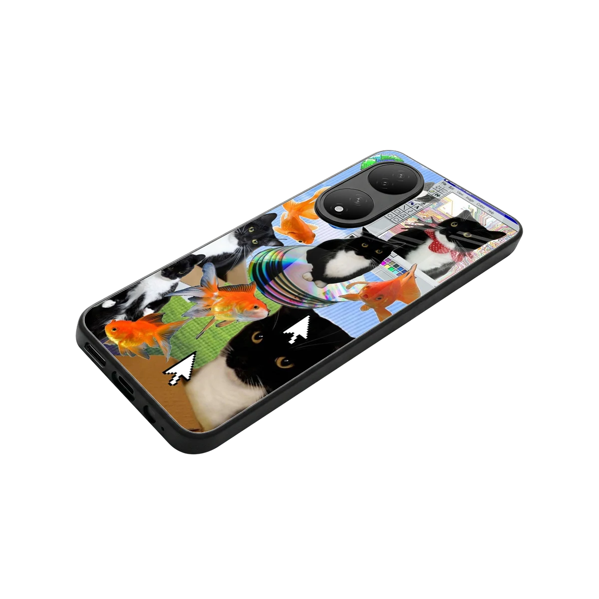 Techno Kitties stylish phone case for Vivo-y100 | glossy glass and slim fit