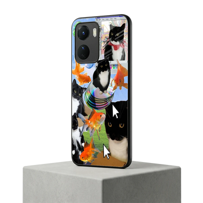 Techno Kitties vivo y16 mobile cover | shockproof glass phone case