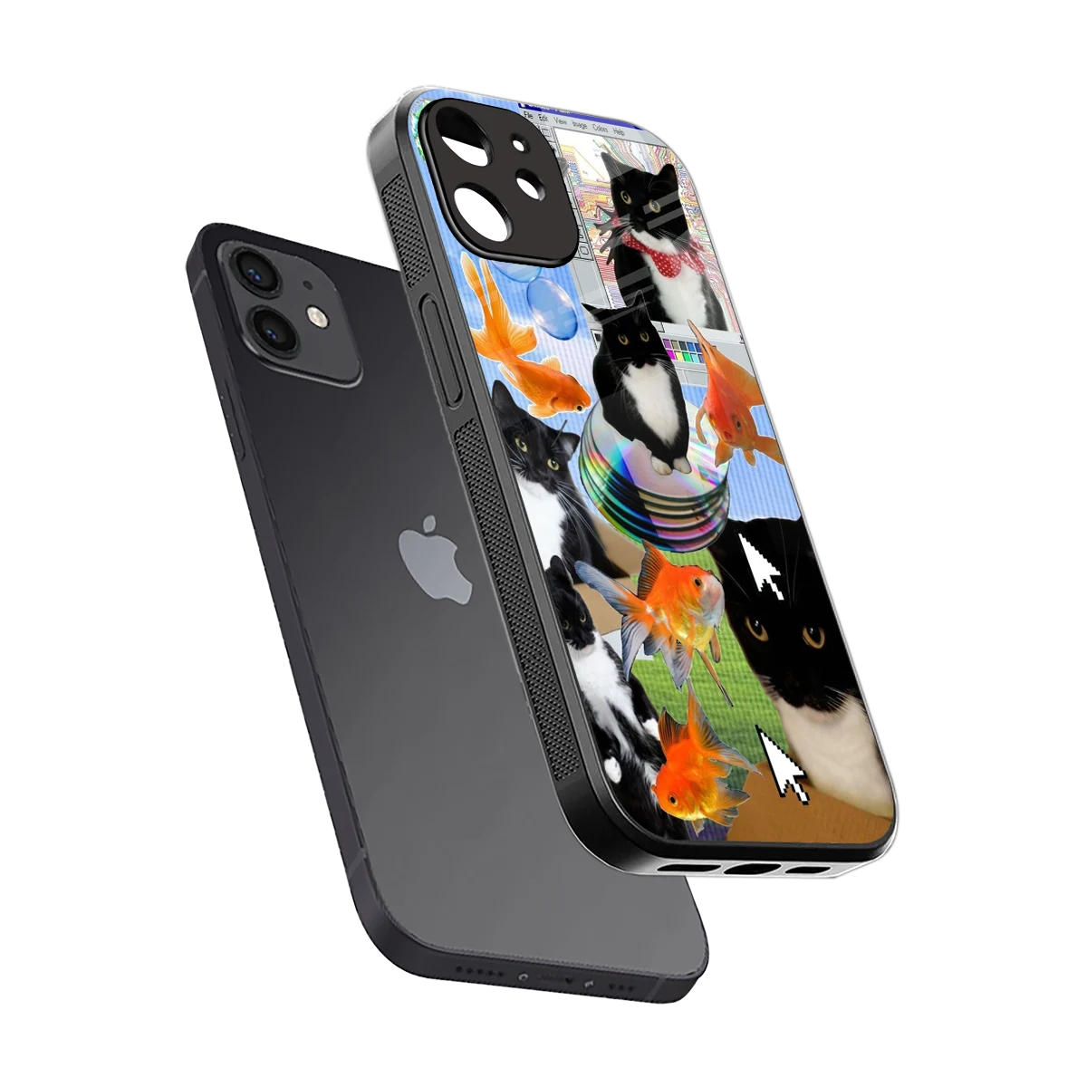 Techno Kitties sleek iphone 11 cover with tempered glass back and TPU edges