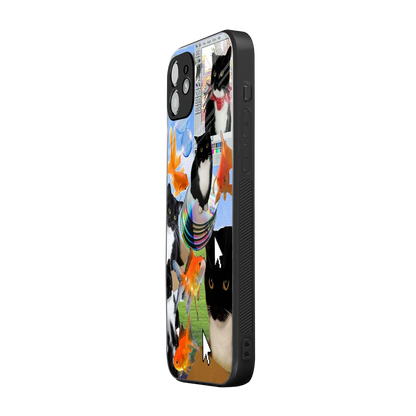 Techno Kitties iphone 12 mobile cover | shockproof glass phone case