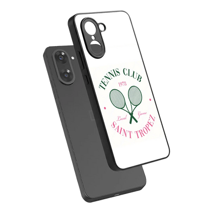 Tennis Club sleek oneplus nord ce5 5g cover with tempered glass back and TPU edges