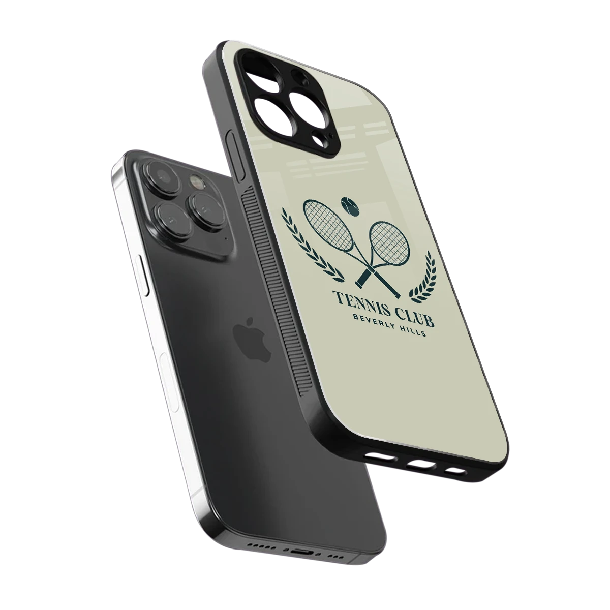 Tennis Club BH sleek iphone 15 pro max cover with tempered glass back and TPU edges