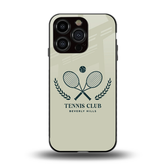 Tennis Club BH back phone cover | glass case for iphone 15 pro