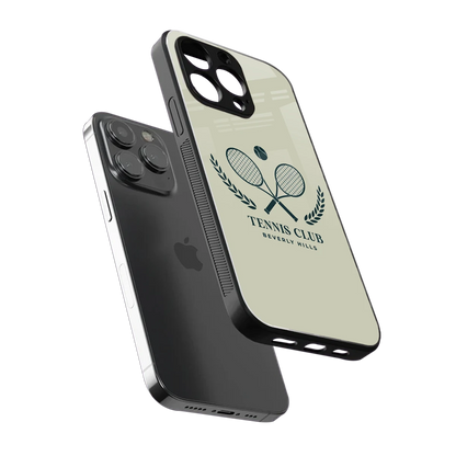Tennis Club BH sleek iphone 15 pro cover with tempered glass back and TPU edges