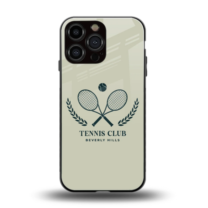 Tennis Club BH back phone cover | glass case for iphone 16 pro max
