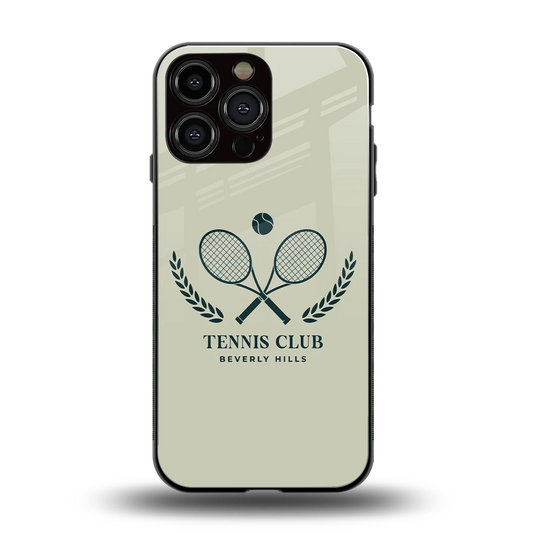 Tennis Club BH back phone cover | glass case for iphone 16 pro max