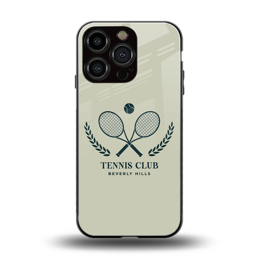 Tennis Club BH back phone cover | glass case for iphone 16 pro