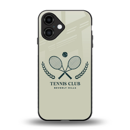 Tennis Club BH back phone cover | glass case for iphone 16