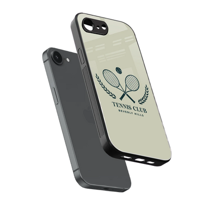Tennis Club BH sleek iphone 17e cover with tempered glass back and TPU edges