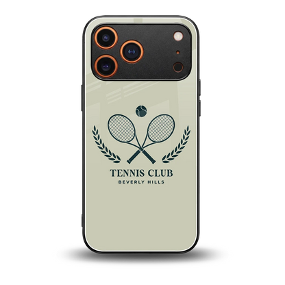 Tennis Club BH back phone cover | glass case for iphone 17 pro