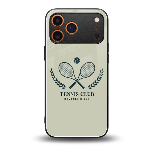 Tennis Club BH back phone cover | glass case for iphone 17 pro max
