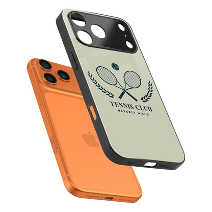 Tennis Club BH sleek iphone 17 pro cover with tempered glass back and TPU edges