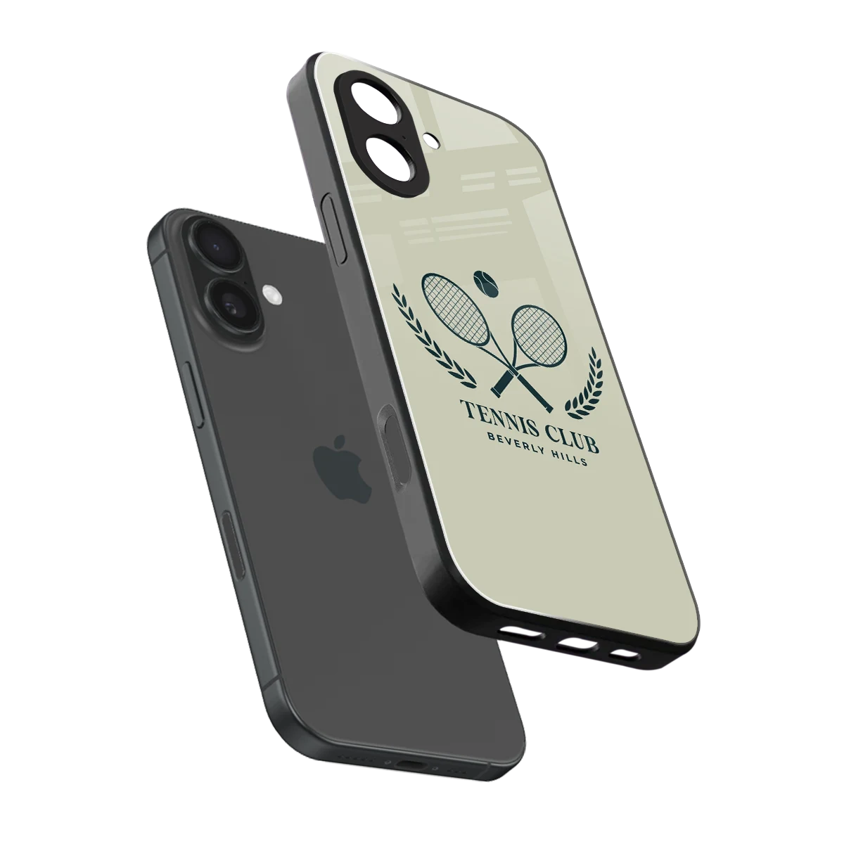 Tennis Club BH sleek iphone 17 cover with tempered glass back and TPU edges