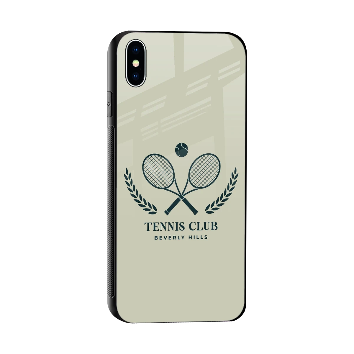 Tennis Club BH sleek iphone xs max cover with tempered glass back and TPU edges