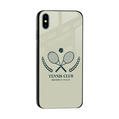 Tennis Club BH sleek iphone xs max cover with tempered glass back and TPU edges
