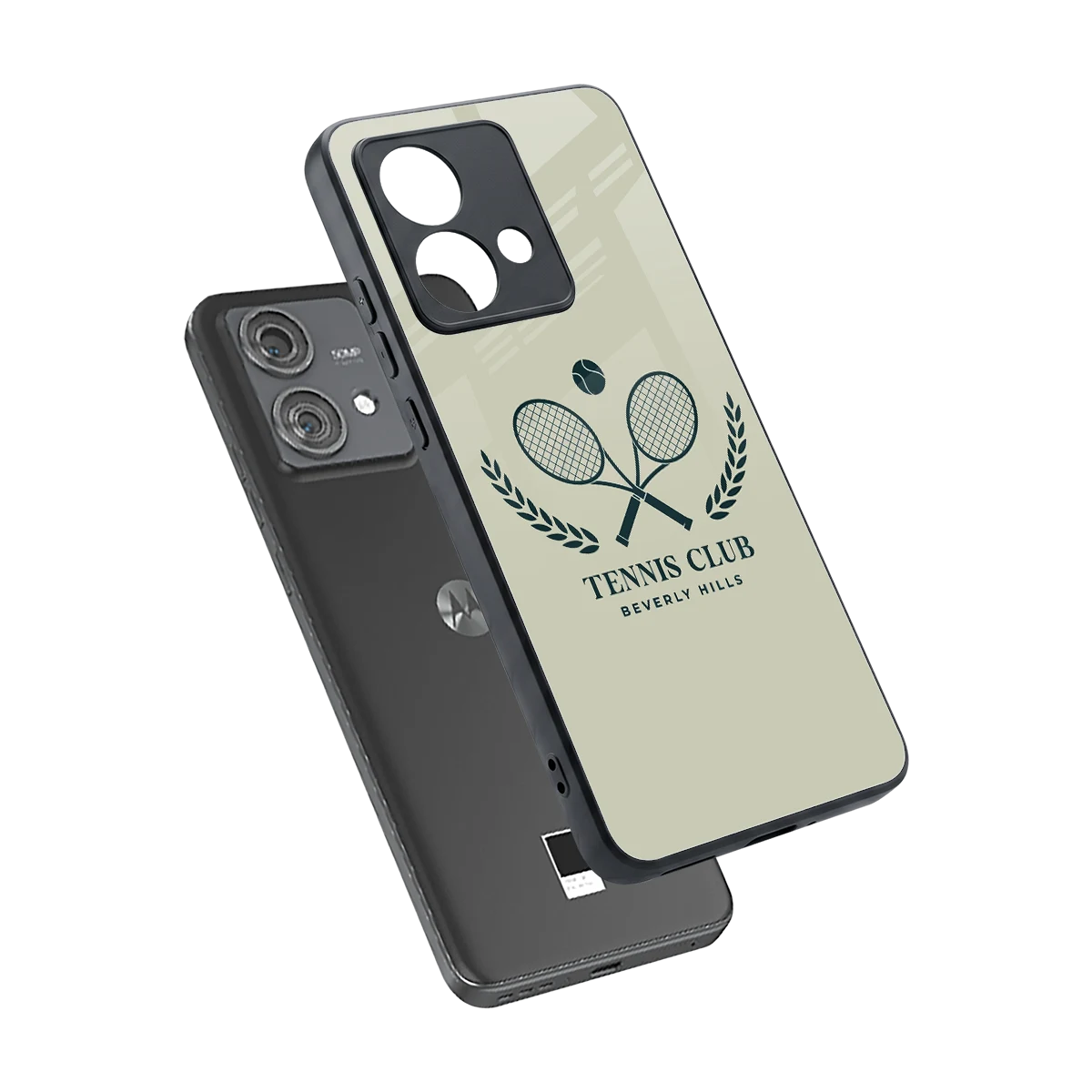Tennis Club BH sleek motorola edge 40 neo 5g cover with tempered glass back and TPU edges
