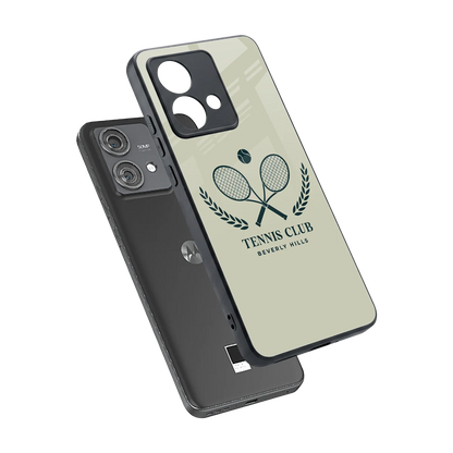 Tennis Club BH sleek motorola edge 40 neo 5g cover with tempered glass back and TPU edges