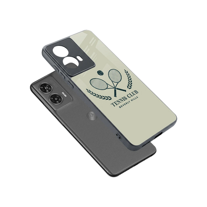 Tennis Club BH sleek motorola edge 50 fusion cover with tempered glass back and TPU edges