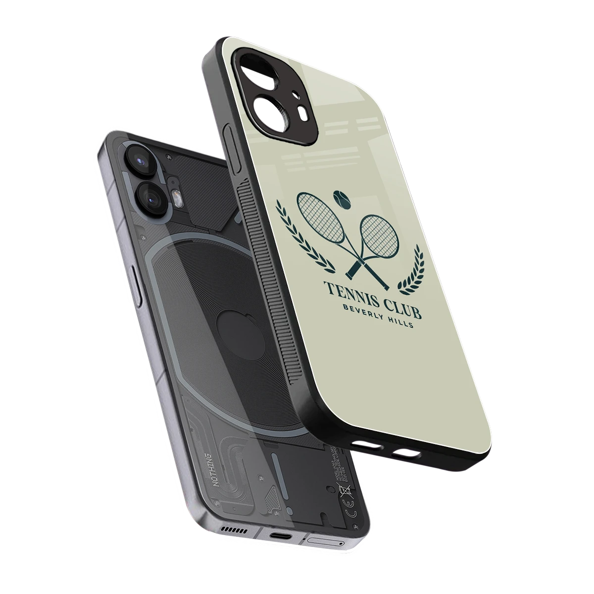 Tennis Club BH sleek nothing phone 2 cover with tempered glass back and TPU edges