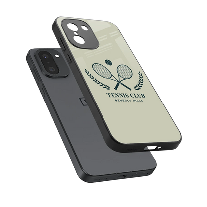 Tennis Club BH sleek oneplus 15r cover with tempered glass back and TPU edges
