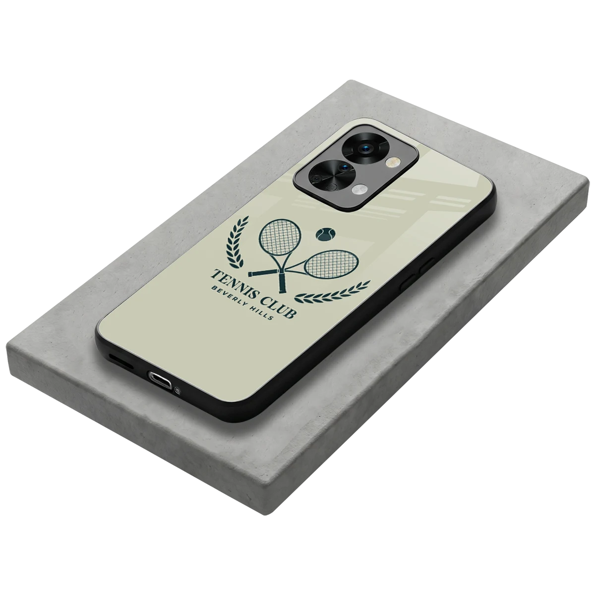 Tennis Club BH stylish phone case for oneplus nord 2t | glossy glass and slim fit