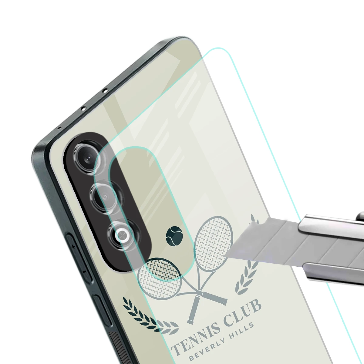 Tennis Club BH stylish phone case for oneplus nord ce 4 | glossy glass and slim fit