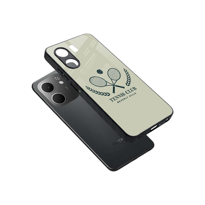 Tennis Club BH sleek oppo a5x 5g cover with tempered glass back and TPU edges