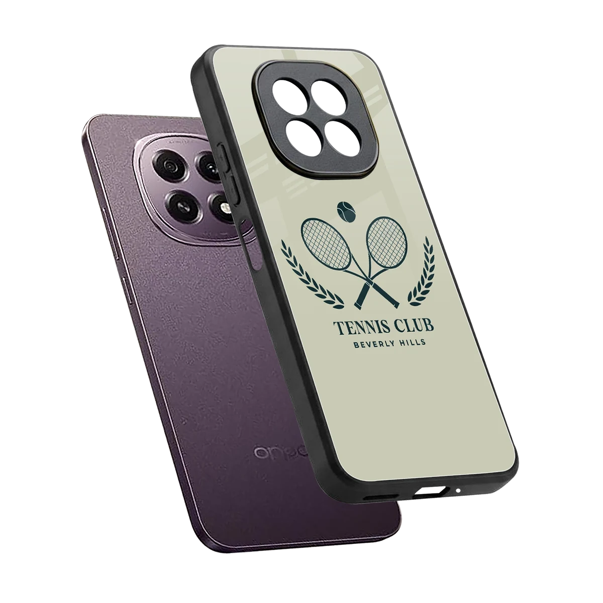 Tennis Club BH sleek oppo f29 5g cover with tempered glass back and TPU edges