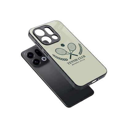 Tennis Club BH sleek oppo find x9 cover with tempered glass back and TPU edges