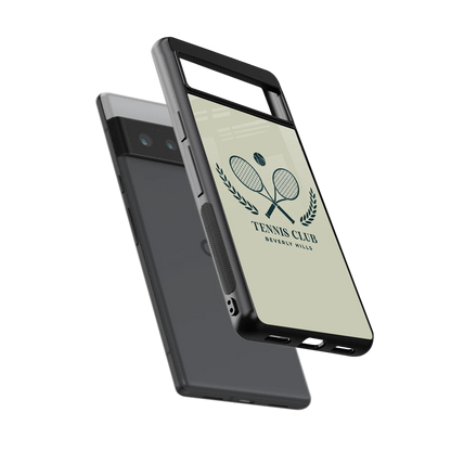 Tennis Club BH sleek google pixel 6 pro cover with tempered glass back and TPU edges